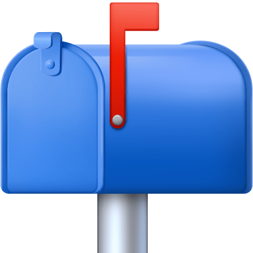 Facebook closed mailbox with raised flag emoji image