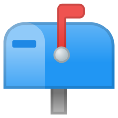 Google closed mailbox with raised flag emoji image