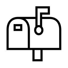 Noto Emoji Font closed mailbox with raised flag emoji image