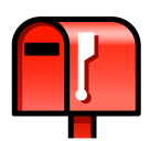 SoftBank closed mailbox with raised flag emoji image
