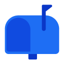 Toss closed mailbox with raised flag emoji image