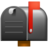 Whatsapp closed mailbox with raised flag emoji image