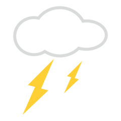Emojidex cloud with lightning emoji image