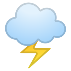 Google cloud with lightning emoji image