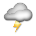 LG cloud with lightning emoji image