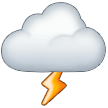 Samsung cloud with lightning emoji image