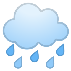 Google cloud with rain emoji image