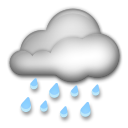 LG cloud with rain emoji image