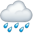 Samsung cloud with rain emoji image