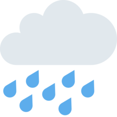 Twitter cloud with rain emoji image