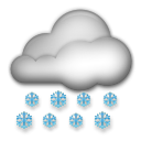 LG cloud with snow emoji image