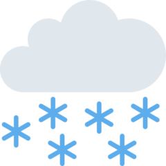 Twitter cloud with snow emoji image