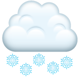 Whatsapp cloud with snow emoji image