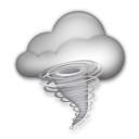 LG cloud with tornado emoji image