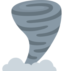 Twitter cloud with tornado emoji image