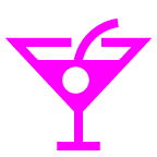 au by KDDI cocktail glass emoji image