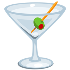 Facebook Messenger cocktail glass emoji image