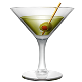 IOS/Apple cocktail glass emoji image