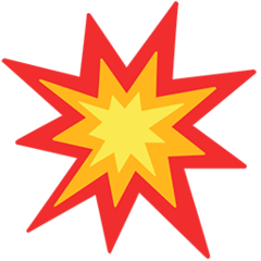 Facebook Messenger collision symbol emoji image