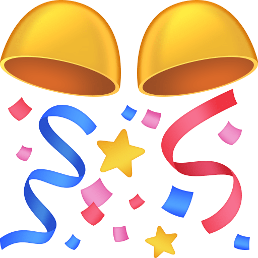 Facebook confetti ball emoji image