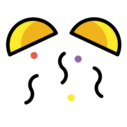 Openmoji confetti ball emoji image