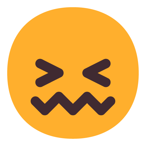 Microsoft confounded face emoji image