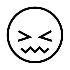 Noto Emoji Font confounded face emoji image