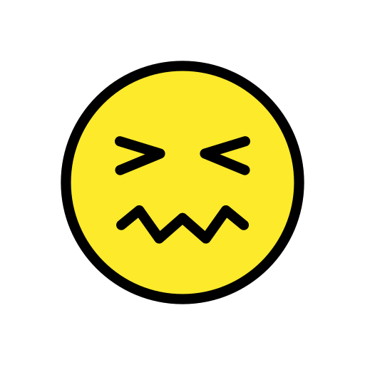 Openmoji confounded face emoji image