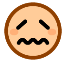 SoftBank confounded face emoji image