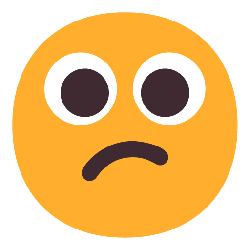 Microsoft confused face emoji image