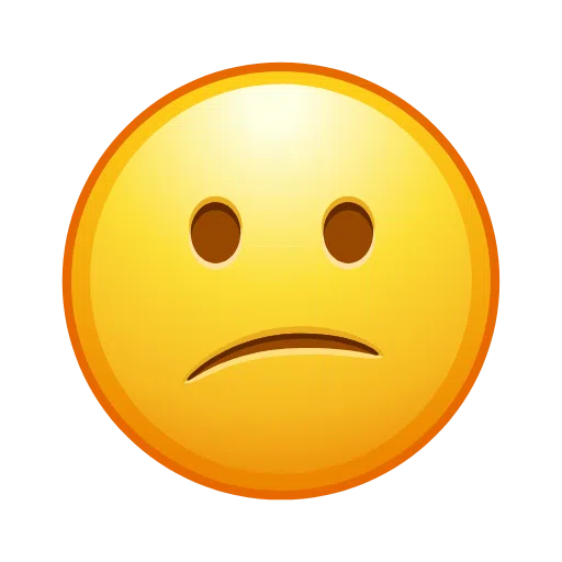 Telegram confused face emoji image