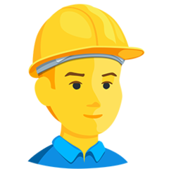 Facebook Messenger construction worker emoji image
