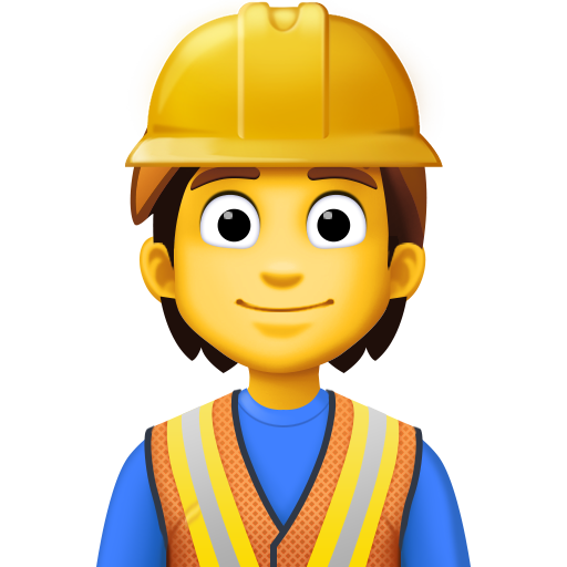 Facebook construction worker emoji image