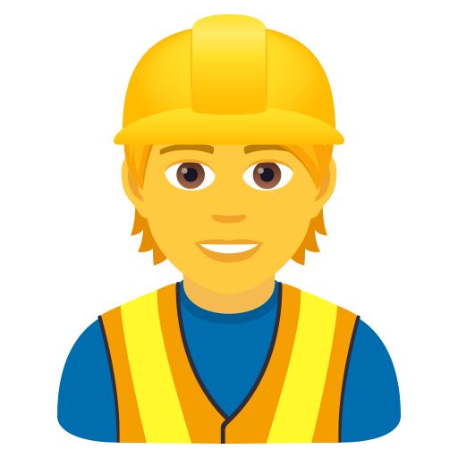 JoyPixels construction worker emoji image