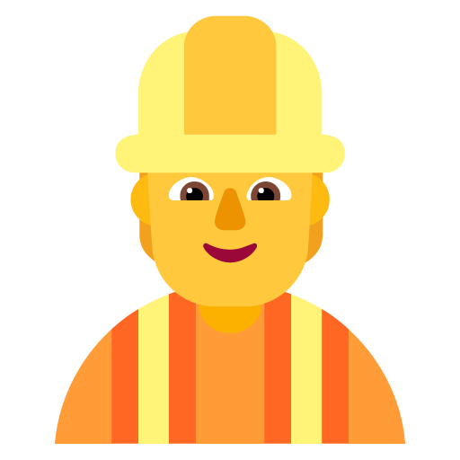 Microsoft construction worker emoji image