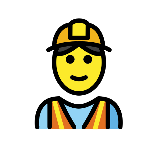Openmoji construction worker emoji image