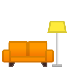 Google couch and lamp emoji image