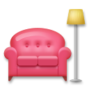 LG couch and lamp emoji image
