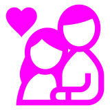 Docomo couple with heart emoji image