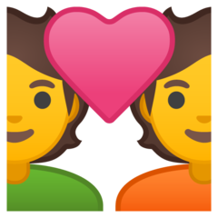 Google couple with heart emoji image