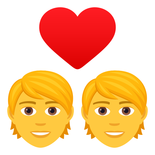 JoyPixels couple with heart emoji image