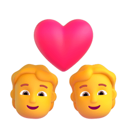 Microsoft Teams couple with heart emoji image