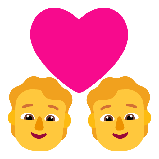 Microsoft couple with heart emoji image