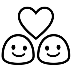 Noto Emoji Font couple with heart emoji image