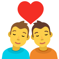 Skype couple with heart emoji image