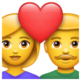 Whatsapp couple with heart emoji image