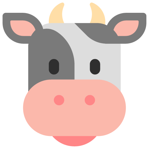 Microsoft cow face emoji image