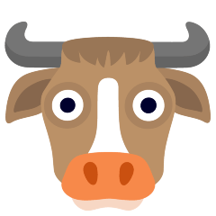 Skype cow face emoji image