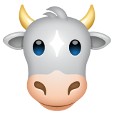 Whatsapp cow face emoji image