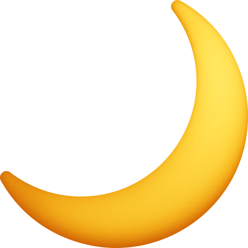 Facebook crescent moon emoji image